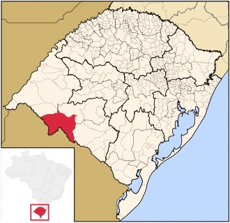 Mapa de Santana do Livramento RS